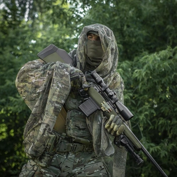 Маскувальний шарф-сітка 250 х 200 см. Multicam (Мультикам) – снайперський (тактичний) шарф M-Tac
