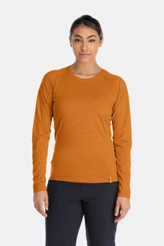 Женская футболка Rab Syncrino Base LS Tee Womens 10 Помаранчевий