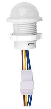 Датчик движения 220В, 4м, 20с, LED - 40ВТ, лампа накаливания - 200Вт, 120° ИК PIR