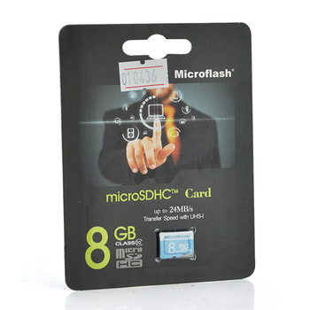 Карта памяти Microflash Micro SD cкорость передачи данных 28MB/s, class10, 8G