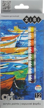 Набор акриловых красок ZiBi Art Line 12 цветов по 12 мл (ZB.6663)