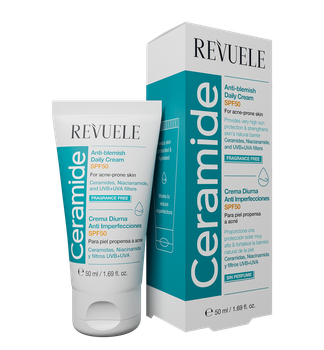 Крем щоденний для обличчя Revuele Ceramide Anti-Blemish проти пігментних плям SPF 50 (5060565106390)