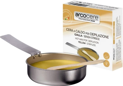 Пленочный воск для депиляции Arcocere Yellow желтый в металлической чаше 120 г (8024908052079)