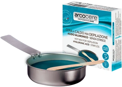 Пленочный воск для депиляции Arcocere Hyaluronic acid с гиалуроновой кислотой в металлической чаше 120 г (E5207A) (8024908952072)