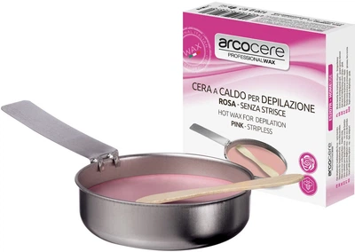 Пленочный воск для депиляции Arcocere Pink розовый в металлической чаше 120 г (8024908352070)