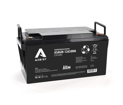 Аккумулятор AZBIST Super AGM ASAGM-12650M6, Black Case, 12 В 65 Ач