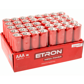 Батарейки алкалиновые ETRON Mega Power AAA (LR03) 40 шт в упаковке