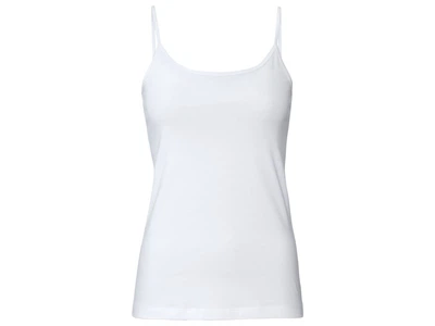 Майка бельевая с узкими бретелями для женщины Esmara LYCRA® 369947_381924_499682_464637_ M Белый