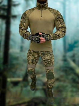 Тактичний костюм піксель ЗСУ Штурмова бойова сорочка,армійська форма, штани з наколінниками піксель, розмір 3XL