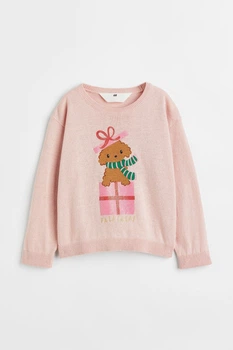 Джемпер пудро-розовый Собака H&M 92см(400092338)