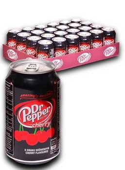 Упаковка безалкогольного напитка Dr Pepper Cherry 0.33 л (БЛОК-24шт)