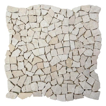 Мозаика из мрамора Матовая МКР-ХСВ (хаотическая) Victoria Beige