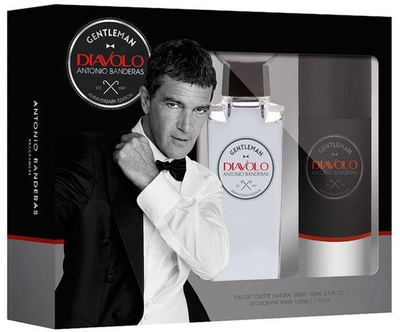 Zestaw Antonio Banderas Diavolo Gentleman Edt 100 ml + Dezodorant 150 ml (8411061855096)