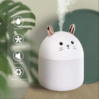 Зволожувач повітря та нічник Котик 2в1 Humidifiers з підсвідком, ультразвуковим, Білий