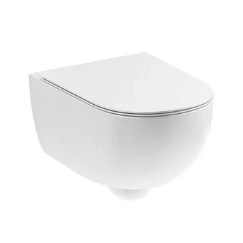Унітаз підвісний Nic Design Pin 55х37 см з кришкою, білий матовий (003709003/005712003) (003709003_005712003)