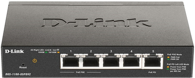 Komutator D-Link DGS-1100-05PDV2 (PoE) Managed Gigabit Ethernet