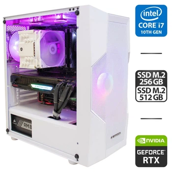 Игровой ПК 2E Gaming Turbo Tower / Core i7-10700K (8(16) ядер по 3.8-5.1 GHz) / 64GB DDR4 / 256GB SSD M.2 + 512GB SSD M.2 / GeForce RTX 3090, 24GB GDDR6X, 384-bit / 850W б/у