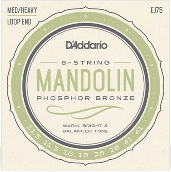 Струны для мандолины D'Addario EJ75 Mandolin Phosphor Bronze Medium/Heavy (11.5-41)