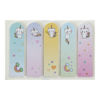 Закладки паперові ZiBi KIDS Line Catycorn 45x12 мм 5 x 20 аркушів (ZB.15106)