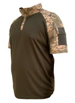 Рубашка Tactic4Profi УБАКС саржа-кулмакс пиксель-хаки с коротким рукавом 4XL