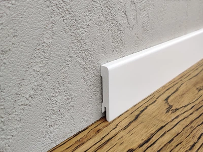 Плінтус Kluchuk MDF Прямий RAL 9003 60х12х2000 Білий MDF-М60