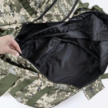 Баул рюкзак тактический водонепроницаемый трехслойный 120л Пиксель