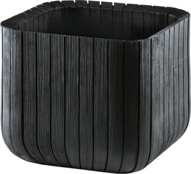 Садовий горшок для квітів Keter Cube Wood антрацит 230225
