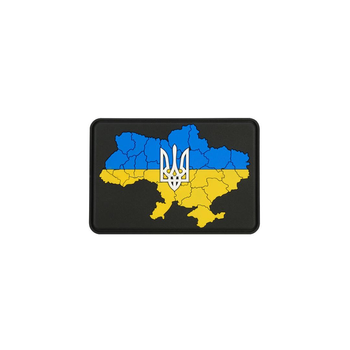 Шеврон на липучке ПВХ UMT Украина 49х72 мм Желто-голубой