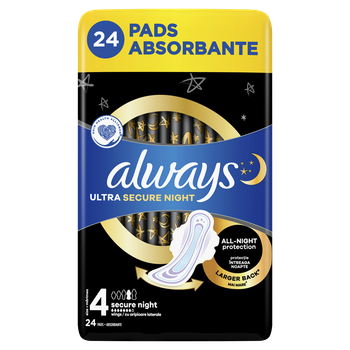 Гигиенические прокладки Always Ultra Secure Night 24шт 7 капель