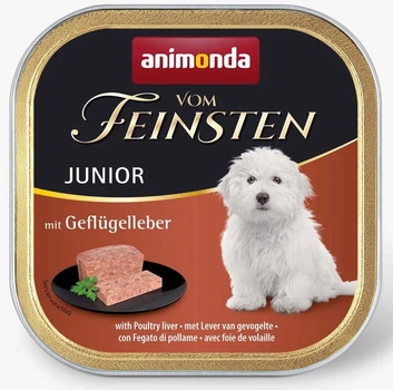 Вологий корм для цуценят з печінкою птахів Animonda Vom Feinsten Junior with Poultry liver 150 г