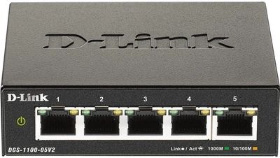 Комутатор D-Link DGS-1100-05V2 5-Port Gigabit Smart Managed (DGS-1100-05V2/E)