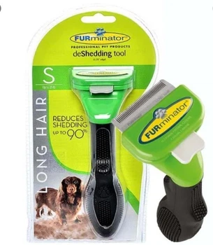 Фурминатор c кнопкой для маленьких короткошерстных собак и котов FURminator short Hair Small Dog 4.5 см