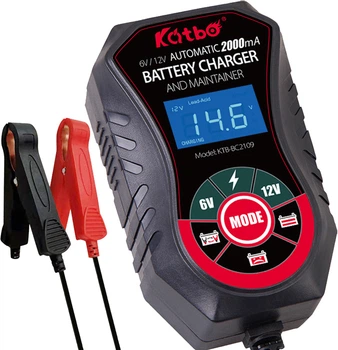Автоматическое зарядное устройство Voltronic Katbo KTB-BC2109 для аккумулятора 6 В/12 В 210-240 В LCD крокодилы (YT26571)