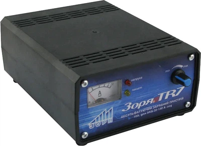 Трансформаторное зарядное устройство Voltronic ТР-7 для аккумулятора 12 В, емкость АКБ 32-140 А/ч, ток заряда 10 A (YT24424)