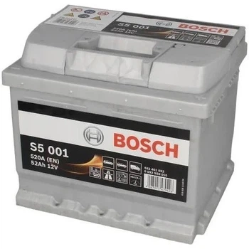 Аккумулятор 52Ah-12v BOSCH (S5001) (207x175x175),R,EN520