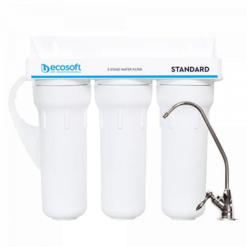 Фильтр трехстадийный Ecosoft Standard, полипропилен+EcomixD37+уголь FMV3ECOSTD