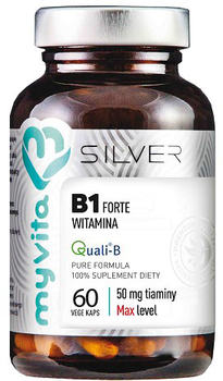 Харчова добавка Myvita Silver Вітамін B1 Forte 50 мг капсул (5903021591777)