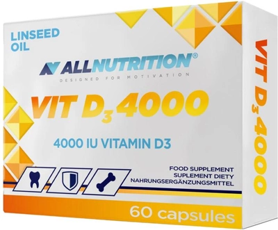 Добавка харчова Allnutrition Вітамін D3 4000 60 капсул (5902837740744)