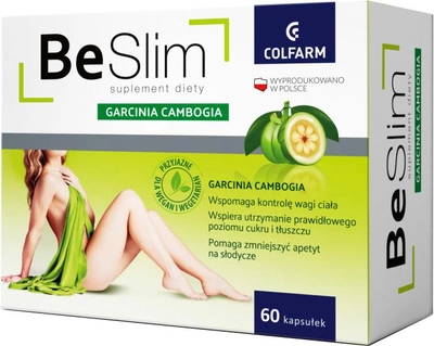 Харчова добавка Colfarm Be Slim Garcinia Cambogia 60 капсул для схуднення (5901130358755)