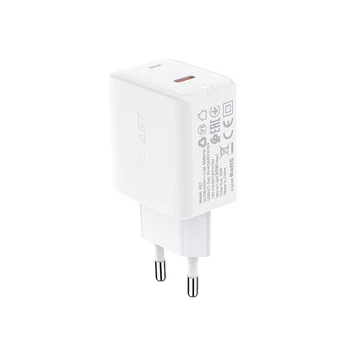 Адаптер мережевий ACEFAST GaN A21 |1Type-C, 30W/3A, PD/QC| Колір White
