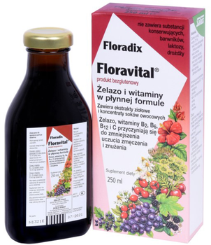 Zioło-Piast Floradix Żelazo Bezglutenowe 250 ml (4004148332470)