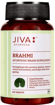 Харчова добавка Jiva Ayurveda Аюрведа Брахмі 120 таблеток Нервова система (8904050601137)