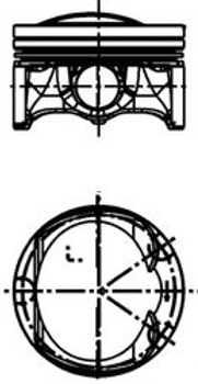 Поршень 0.25 Skoda Octavia/Superb / VW Passat 1.8 TSI 07- (82.76 mm) Kolbenschmidt (40251610)