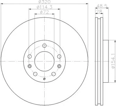Диск гальмівний HELLA-PAGID (8DD 355 118-201)