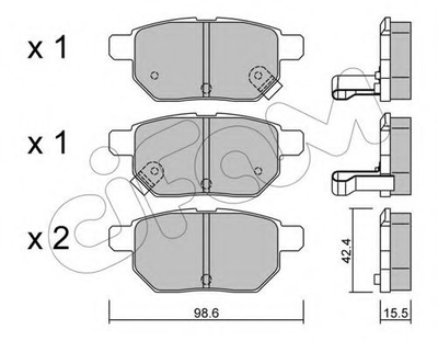 Тормозные колодки зад. Toyota Corolla/Yaris 05- Cifam (8227460)