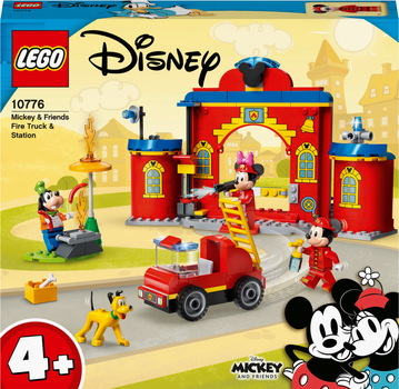 Zestaw klocków LEGO Mickey and Friends Remiza i wóz strażacki Myszki Miki i przyjaciół 144 elementy (10776)