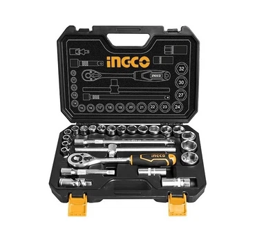 Головки торцеві з тріскачкою INGCO HKTS12251 25пр
