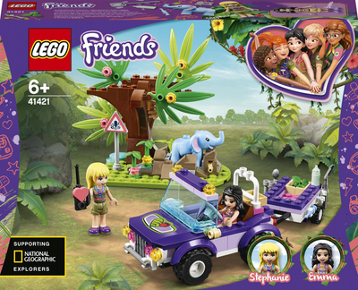 Zestaw klocków Lego Friends Ratowanie słoniątka w dżungli 203 elementy (41421)