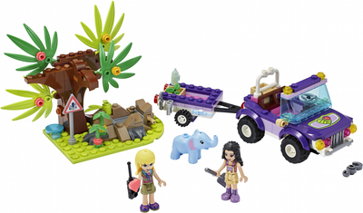 Zestaw klocków Lego Friends Ratowanie słoniątka w dżungli 203 elementy (41421)