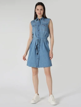 Платье-рубашка короткое женское Colin's CL1063508-DN42513 S Sevdy Wash (8683197683175)